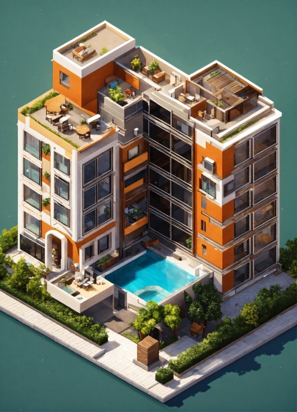 3d Video Animation, Architecture, City, Building, Balcony, Cityscape