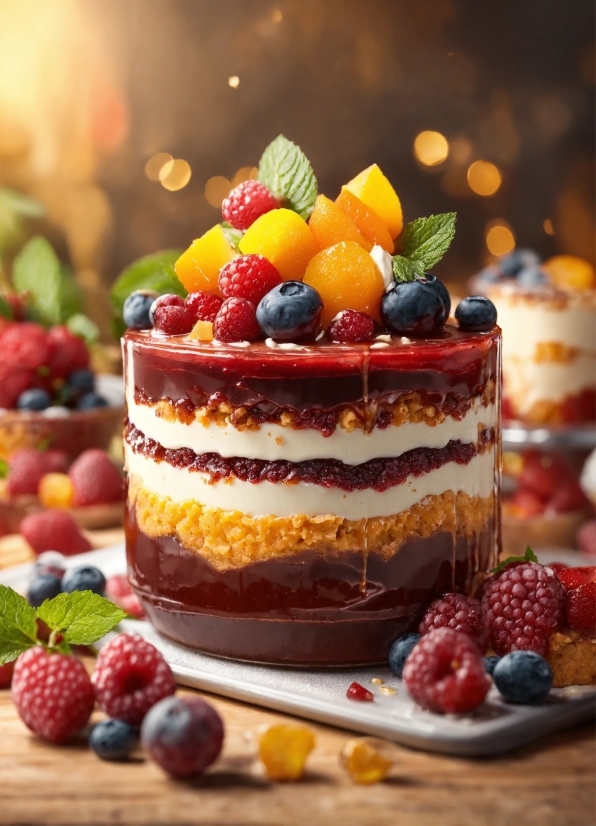 3d Video Backgrounds, Trifle, Berry, Dessert, Pudding, Fruit