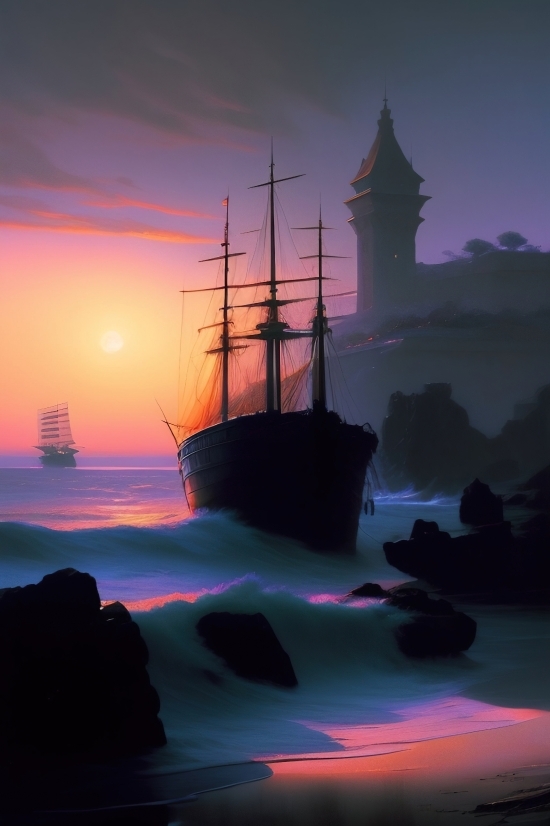 Ai Art Generator Free App, Pirate, Vessel, Ship, Craft, Boat