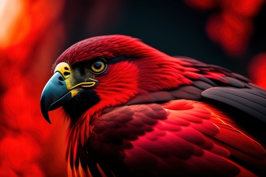 Ai Artwork Online, Ai Image Restoration Free, Macaw, Parrot, Bird, Beak