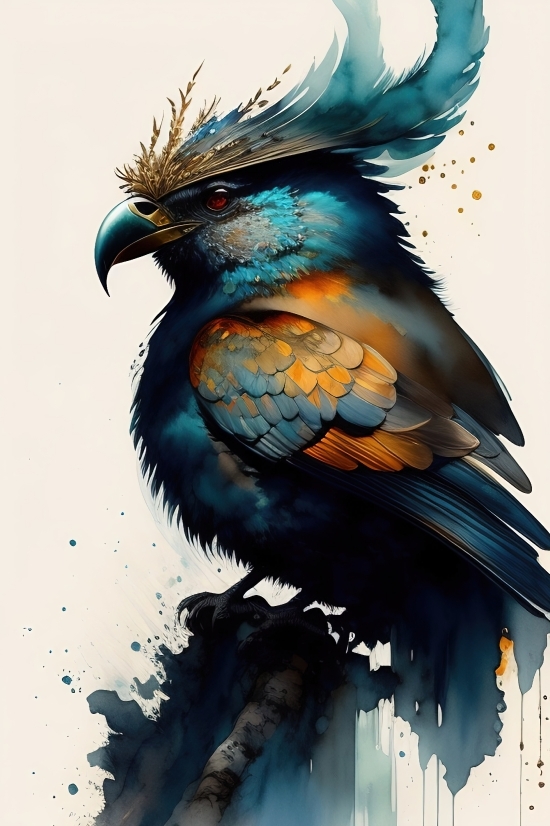 Ai Background Images, Ai Painting Pictures, Bird, Fly, Macaw, Parrot