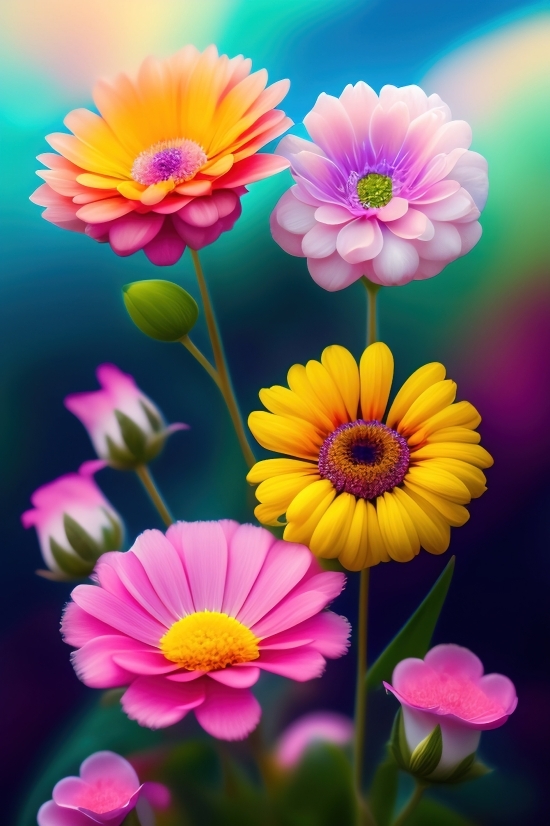 Ai Drawing Generator Free, Nvidia Ai Painting, Pollen, Flower, Pink, Daisy