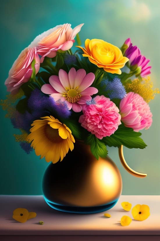 Ai Enhance Image Free, Best Art Ai, Bouquet, Flower, Pink, Flowers