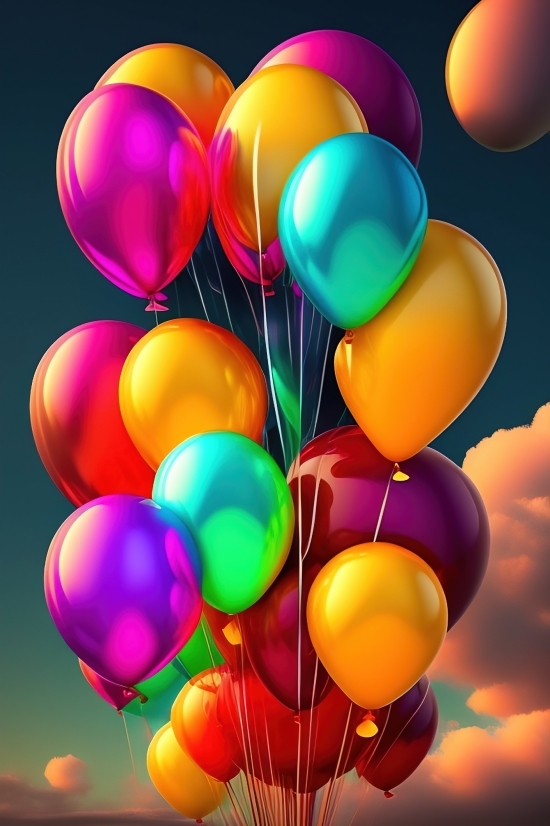 Ai Generated Pictures Free, Create Ai Art From Text, Oxygen, Celebration, Balloon, Birthday