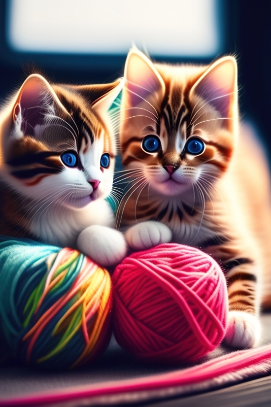 Ai Graphic Design Free, Painting With Ai, Kitten, Cat, Feline, Animal