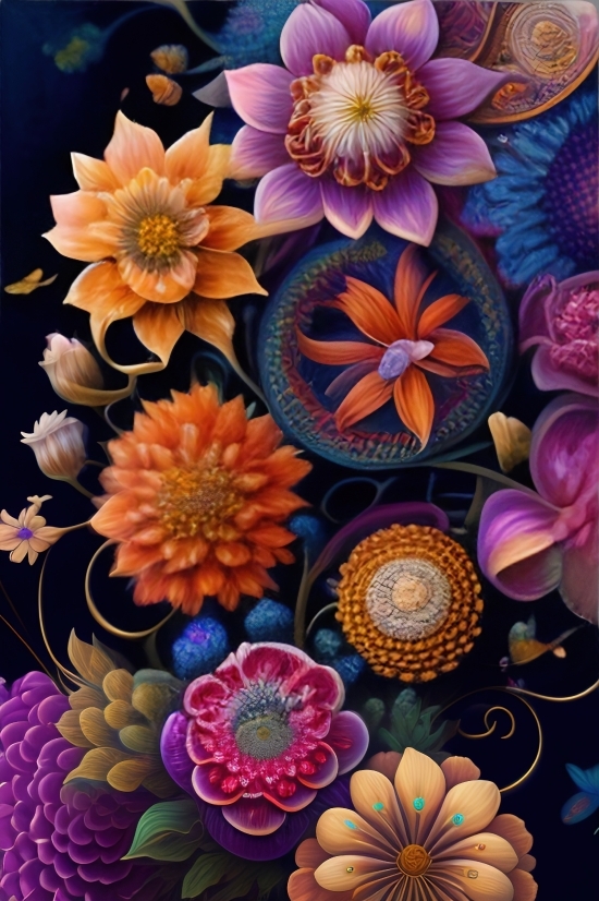 Ai Illustration Generator, Ai Google, Flower, Floral, Pattern, Design