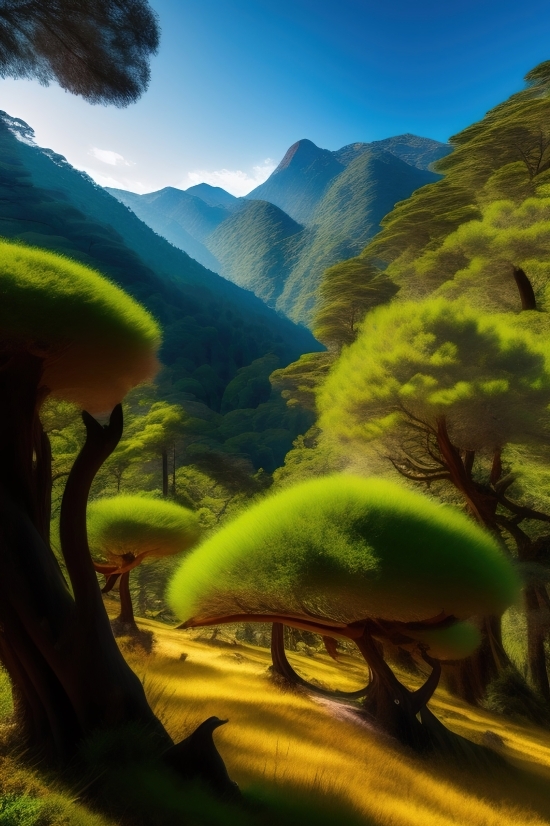 Ai Image Colorizer Free, Landscape, Mountain, Mountains, Sky, Reflection