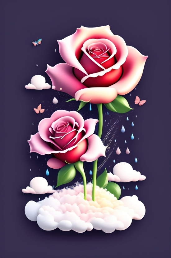 Ai Image Modifier, Pink, Flower, Bud, Floral, Decoration