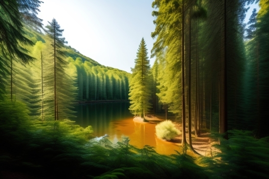 Ai Img2img, Free Web Ai Art Generator, Forest, Tree, Landscape, Park