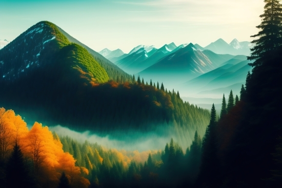 Ai To Designs, Ai To Affinity Designer, Lake, Landscape, Sky, Mountain