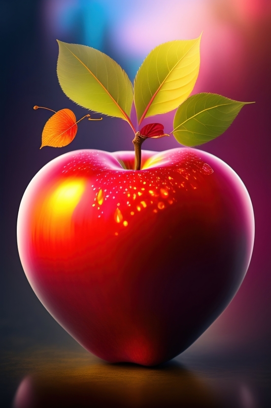 Ai Unblur Image, Fruit, Dew, Food, Apple, Ripe