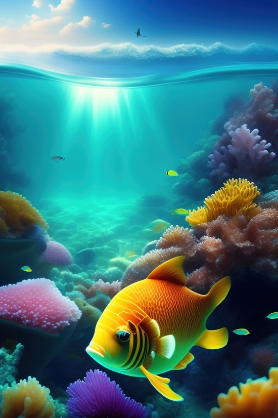 Ai Video Generator Open Source, Best Ai Photo Generator, Anemone Fish, Reef, Underwater, Coral