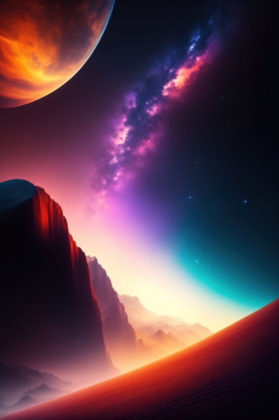 An Ai Generated Artwork, An Ai Generated Artwork, Moon, Light, Design, Sun