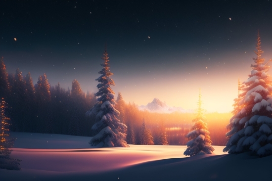 Animations Powerpoint, Sky, Landscape, Lighting, Mountain, Snow