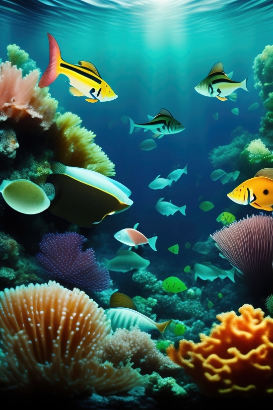 Artificial Intelligence Animation Generator, Ai Photo Restoration Online Free, Reef, Underwater, Coral, Sea