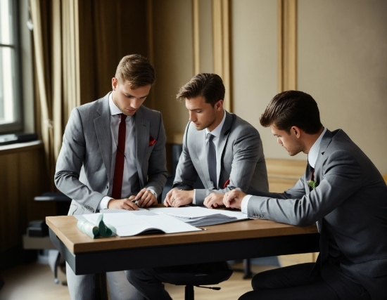 Background Loop Free, Table, Tie, Suit, Blazer, Whitecollar Worker