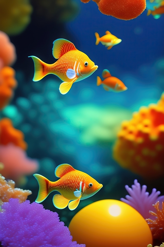 Best Free Ai Video Enhancer, Ai Images Generator Free, Seawater, Fish, Goldfish, Underwater