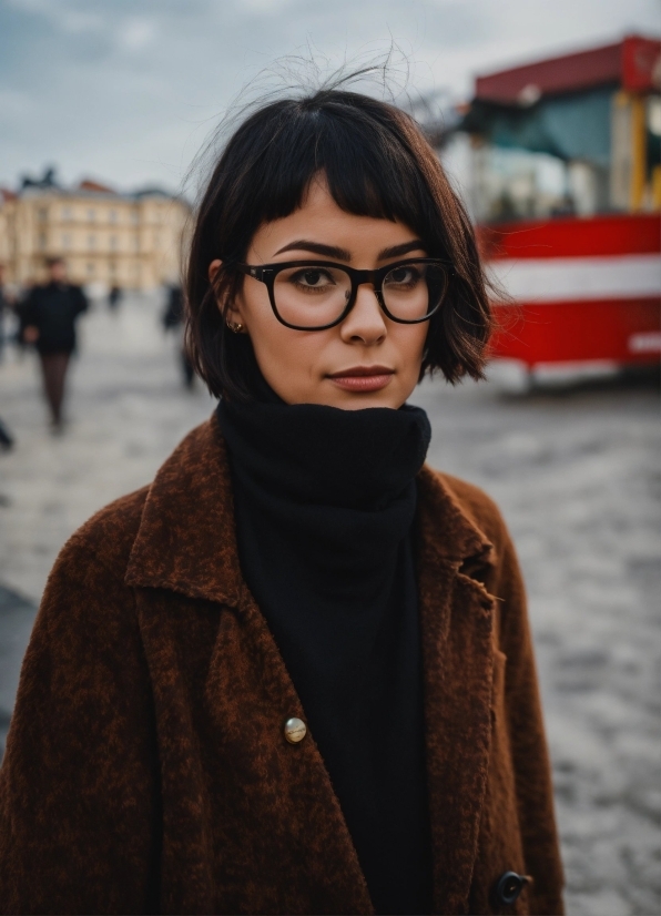 Black Motion Background, Fur Coat, Coat, Garment, Cloak, Portrait