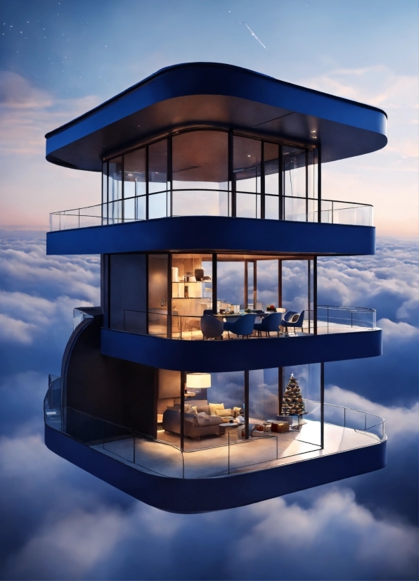 Building, Cloud, Azure, Urban Design, Sky, House