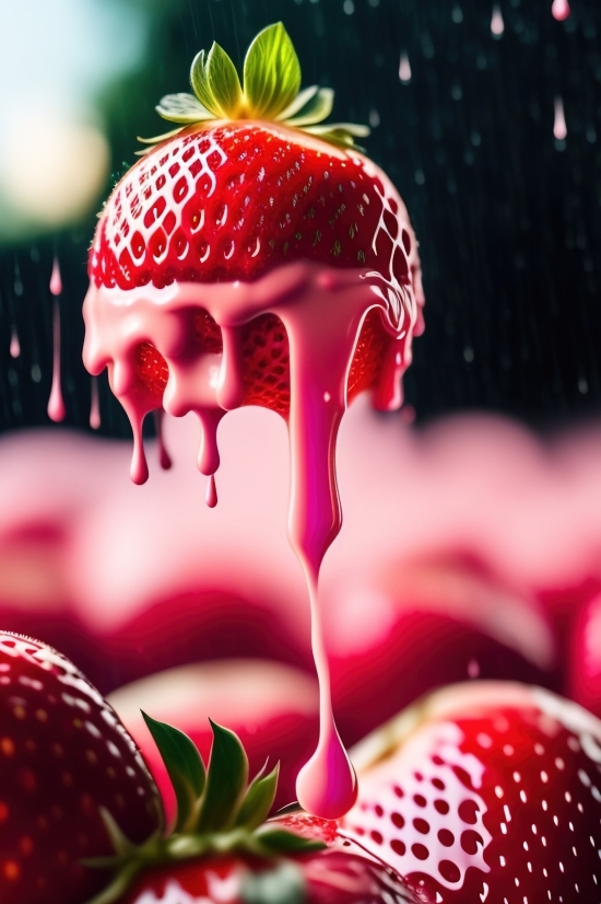 Chatgpt Graphic Design, Ai Online Image Generator, Strawberry, Fruit, Berry, Sweet