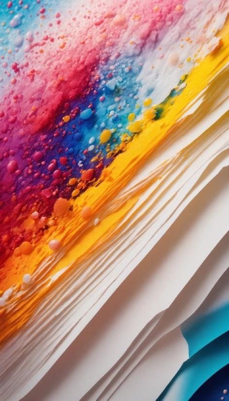 Colorfulness, Art Paint, Liquid, Azure, Paint, Orange