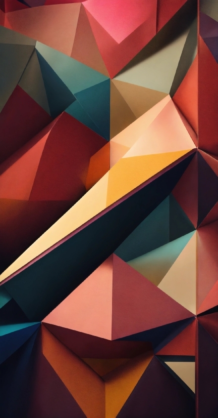 Colorfulness, Rectangle, Triangle, Orange, Pink, Art