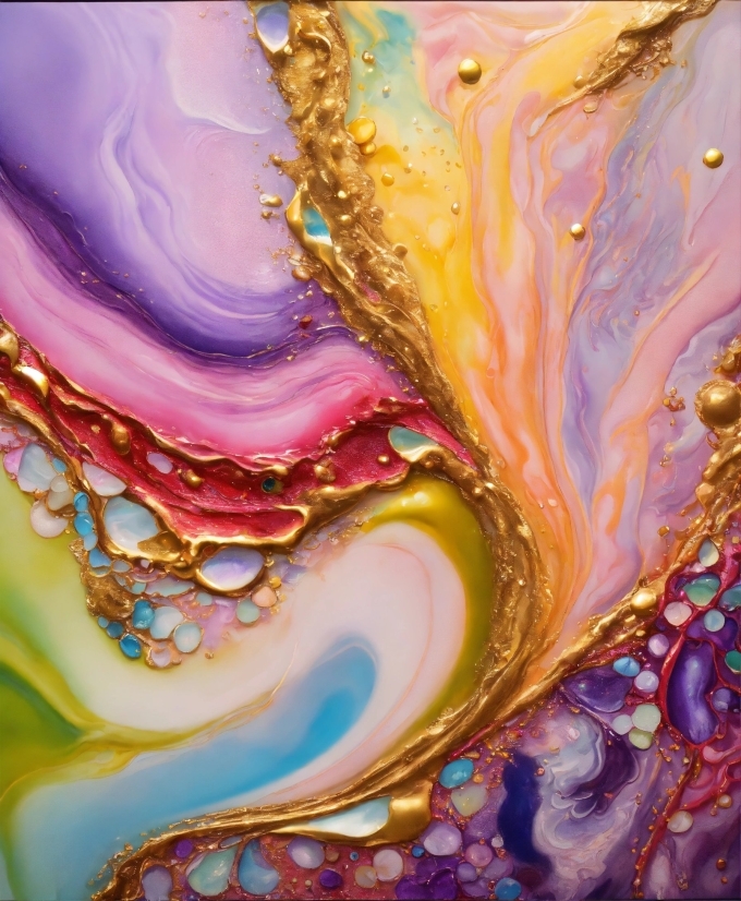 Copyright Free Video Footage, Liquid, Art Paint, Purple, Fluid, Paint