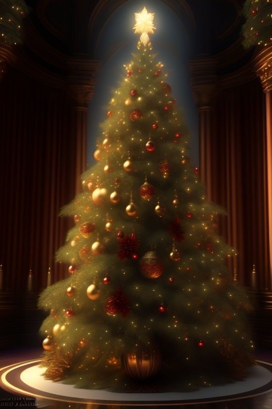 Decoration, Tree, Holiday, Star, Celebration, Winter