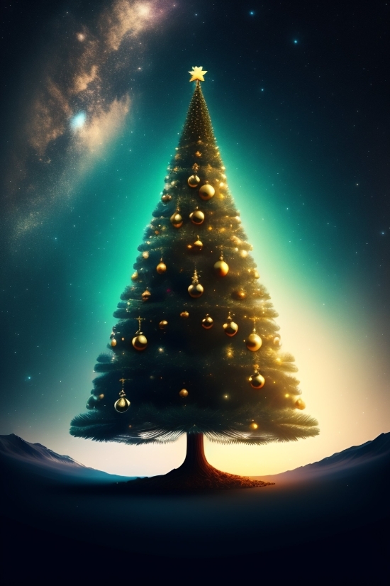 Digital Video Animation, Decoration, Tree, Winter, Holiday, Star