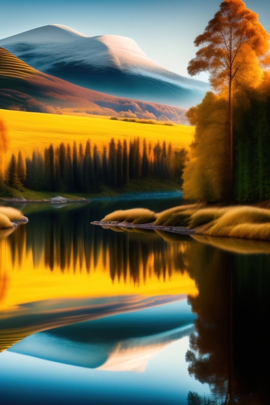 Discord Ai Art Generator Free, Discord Ai Art Generator Free, Sunset, Reflection, Lake, Landscape