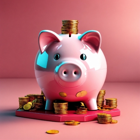 Download Free Copyright Videos, Saving, Piggy Bank, Toy, Pink, Domestic Pig