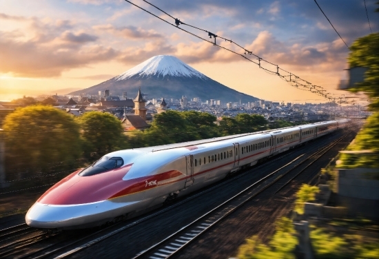 Dream Stock Footage, Bullet Train, Train, Passenger Train, Public Transport, Transportation