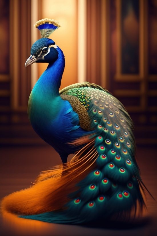 Free Ai Generated Images, Document Ai, Peacock, Peafowl, Pheasant, Wildlife