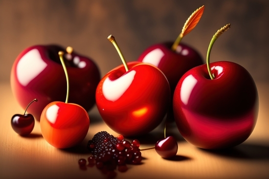 Free Ai Photo Editor Online, Artwork Ai Generator, Cherry, Fruit, Food, Berry