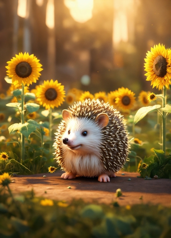 Free Backgrounds For Desktop, Sunflower, Flower, Plant, Yellow, Rodent