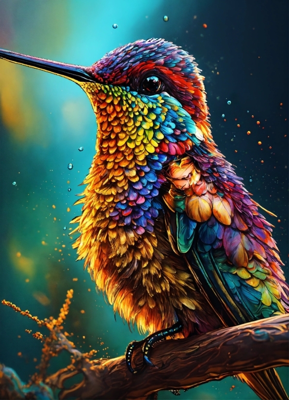 Free Loop Video Backgrounds, Decoration, Bird, Hummingbird, Colorful, Wing