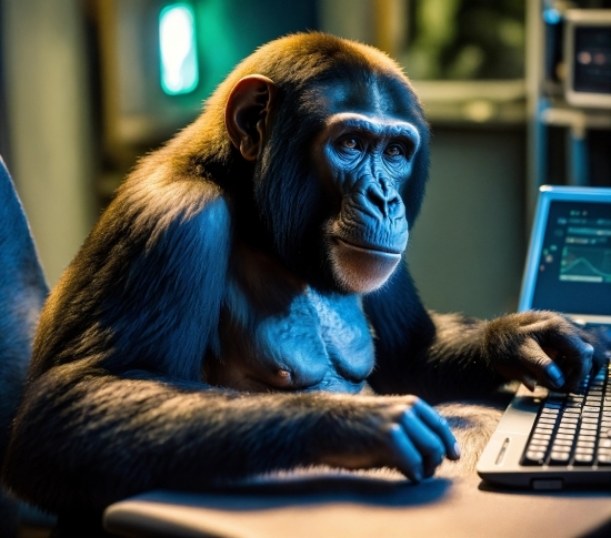 Free Stock Footage Hd 1080p, Primate, Computer, Blue, Personal Computer, Organism