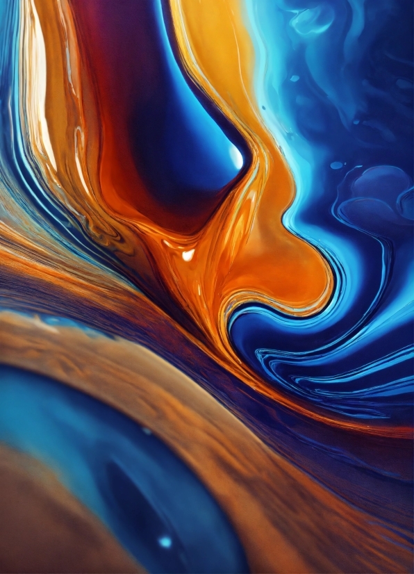 Free Stock Footage Video, Liquid, Azure, Fluid, Orange, Aqua