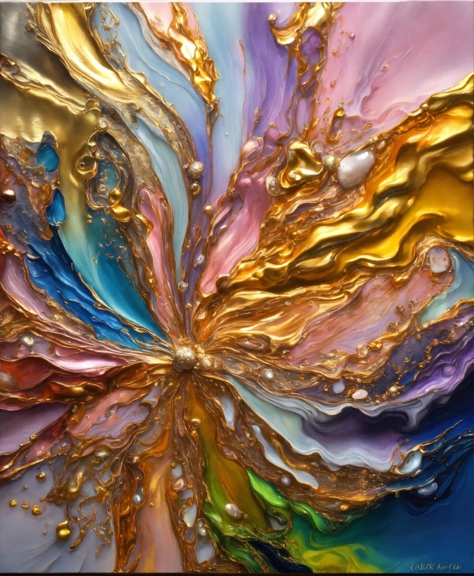 Free Stock Video Library, Liquid, Amber, Paint, Art, Pattern