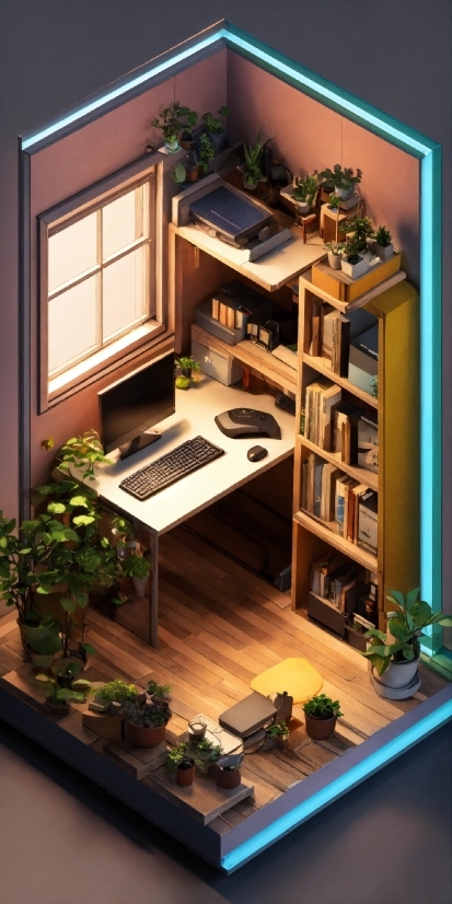 Furniture, Interior, Bookcase, Table, Room, House