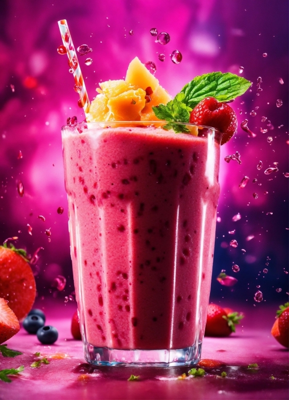 Glitter Stock Video, Fruit, Glass, Drink, Strawberry, Sweet