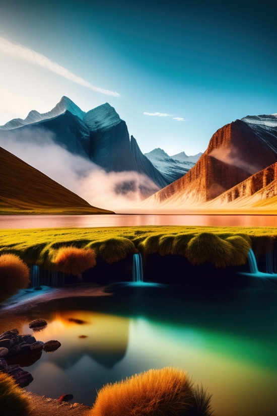 Google Ai Chip Design, Landscape, Sunset, Sky, Travel, Mountain