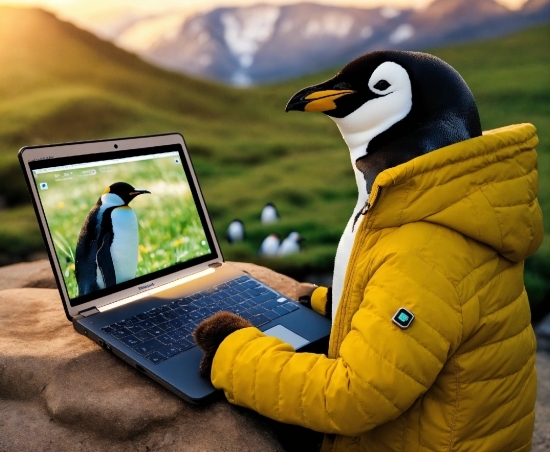 Green Background Video, Notebook, Portable Computer, Personal Computer, Computer, Bird