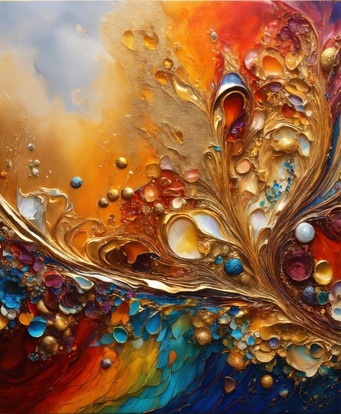 Liquid, Amber, Paint, Fluid, Art, Art Paint