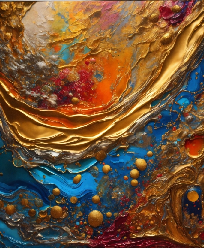 Liquid, Paint, Fluid, Orange, Body Of Water, Painting