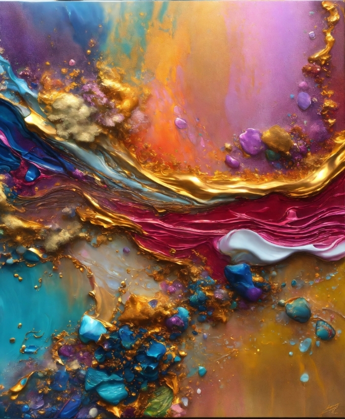 Liquid, Purple, Paint, Art, Painting, Geological Phenomenon