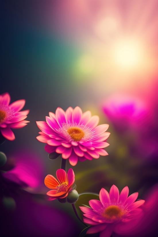 Make Ai Pictures, Ai Generated Graphics, Pink, Pollen, Flower, Flowers