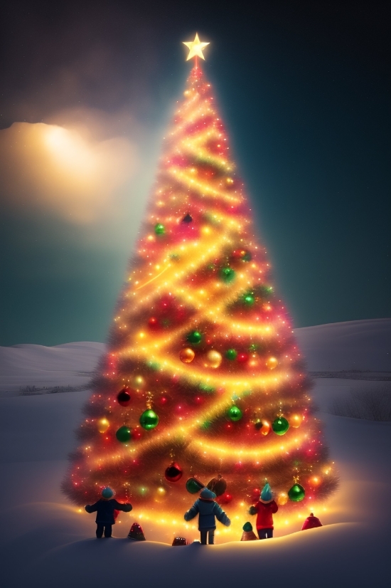 Motion Graphics Backgrounds, Decoration, Fir, Light, Holiday, Art