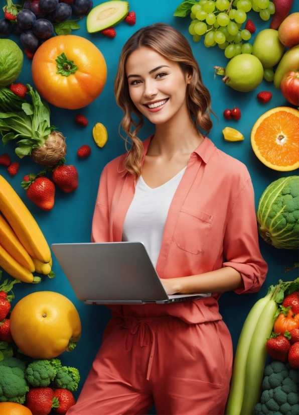 Non Copyright Stock Footage, Smile, Photograph, Green, Laptop, Orange