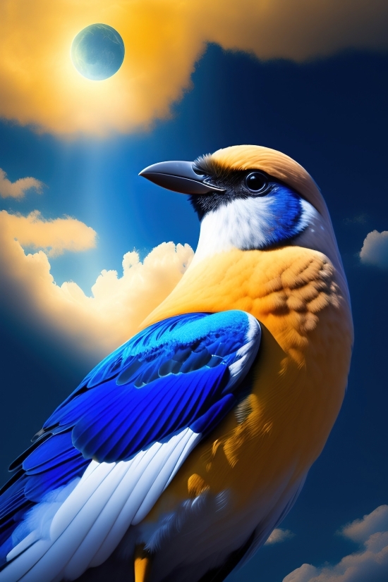 Online Free Ai Art, Online Free Ai Art, Bird, Beak, Wildlife, Nature